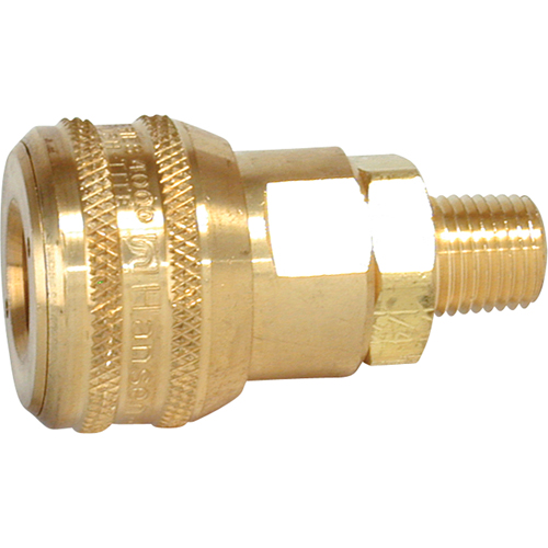 Quick Couplers - 3/8" Industrial, One Way Shut-Off - Automatic Couplers, Brass OSI Industrial Sales