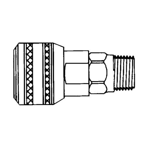 Quick Couplers - 3/8" Industrial, One Way Shut-Off - Automatic Couplers, Brass OSI Industrial Sales