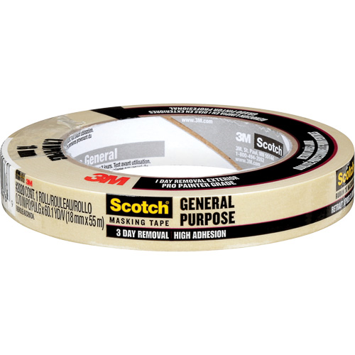 Ruban-cache Scotch pour entrepreneurs 2020, 18 mm (3/4") x 55 m (180'), Beige OSI Industrial Sales