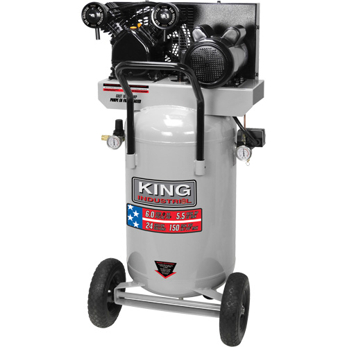 Compresseur &agrave; air, &eacute;lectrique, 24 gal. (29 gal. US), 150 PSI, 120/1/240/1 V OSI Industrial Sales