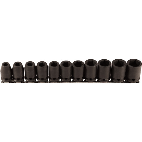 Socket Set, 11 Pcs, Impact, 3/8" Drive Size OSI Industrial Sales