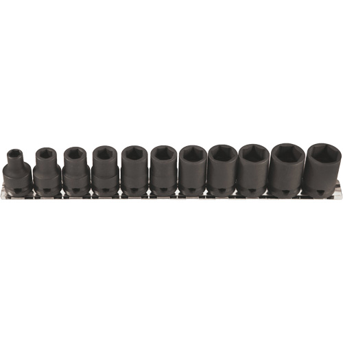 Jeu de douilles &agrave; paroi mince, 11 Mcx, Chocs, Prise de 3/8" OSI Industrial Sales