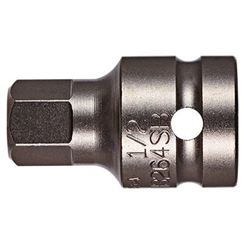 Socket Bit, Hex, 6 mm x 1-1/2" L, 1/2" Drive OSI Industrial Sales