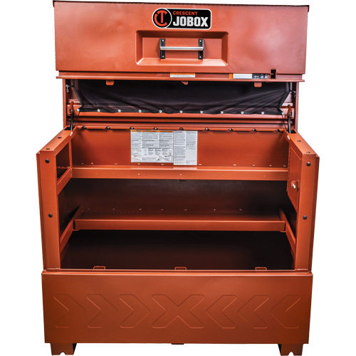 Coffre de style piano avec panneau frontal ouvrant Site-Vault, 74" la x 31" p x 51" h, Orange OSI Industrial Sales