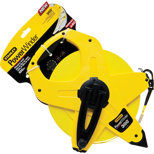Long ruban &agrave; mesurer PowerWinder, 1/2" x 300', Marques de goujon Imp&eacute;rial OSI Industrial Sales