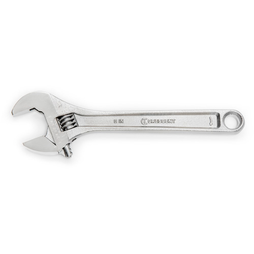 Adjustable Wrench - Bagged, 8" L, 1-1/8"/29 mm Max Width, Chrome OSI Industrial Sales