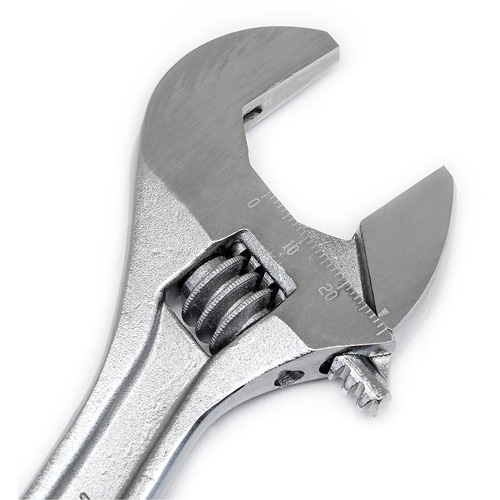 Adjustable Wrench - Bagged, 8" L, 1-1/8"/29 mm Max Width, Chrome OSI Industrial Sales