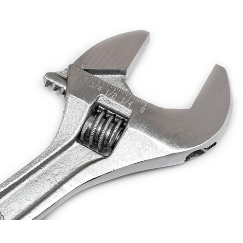 Adjustable Wrench - Bagged, 8" L, 1-1/8"/29 mm Max Width, Chrome OSI Industrial Sales