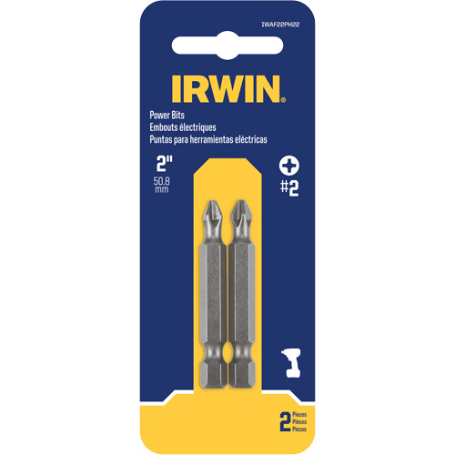 Power Bits, Phillips, #2 Tip, 1/4" Drive Size, 2" Length OSI Industrial Sales