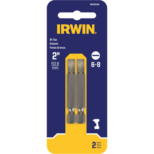 Power Bits, Slot, 6 - 8 Tip, 1/4" Drive Size, 2" Length OSI Industrial Sales