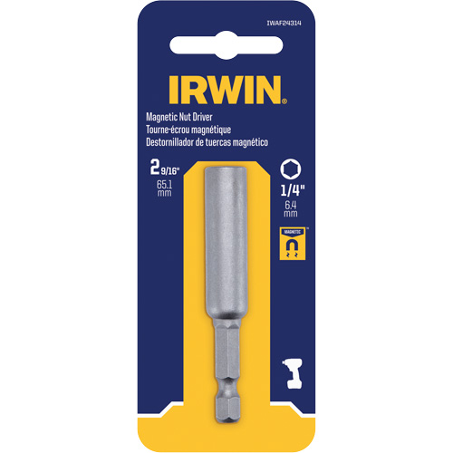Tourne-&eacute;crou, Embout 1/4", Prise 1/4", 2-9/16" lo, Magn&eacute;tique OSI Industrial Sales