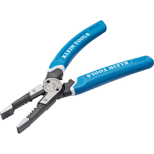 Klein-Kurve&reg; Heavy-Duty Wire Stripper, Cutter & Crimper Multi-Tool, 8-1/4" L, 8 - 20 AWG OSI Industrial Sales