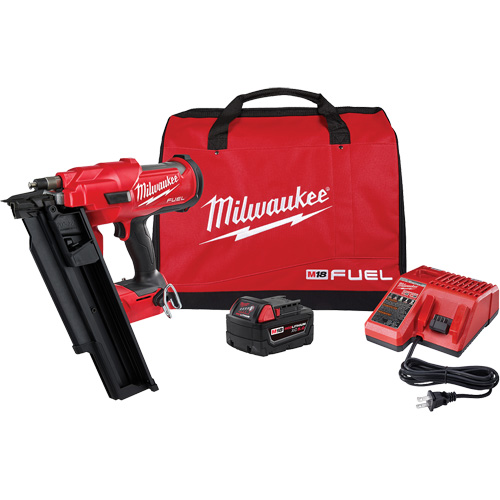 Ensemble de cloueuse de charpente &agrave; 21 degr&eacute;s M18 Fuel, 18 V, Lithium-ion OSI Industrial Sales