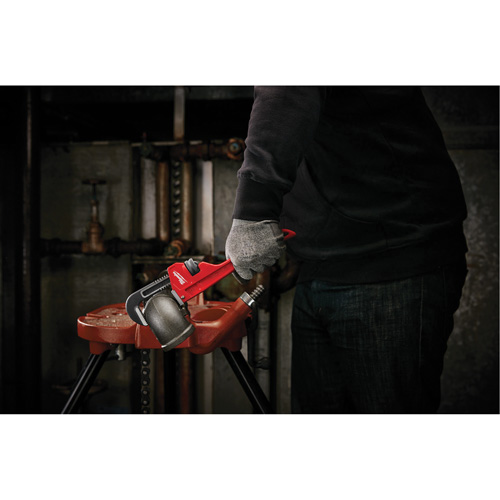 Cl&eacute; &agrave; tuyau, Cap des m&acirc;choires 1-1/2", Longueur 10", Fini Rev&ecirc;tement en poudre, Prise Ergonomique OSI Industrial Sales