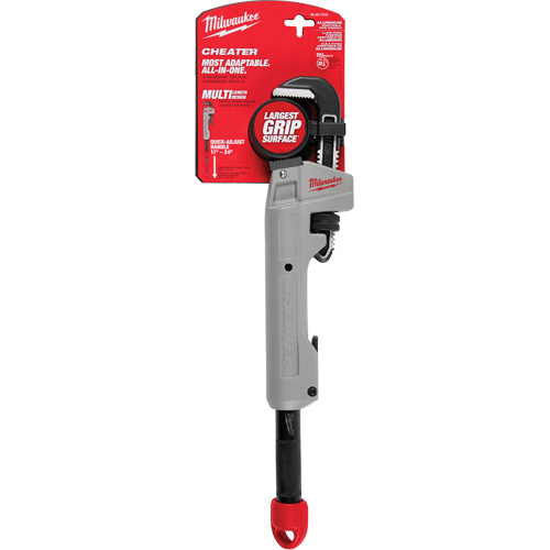 Cheater Adaptable Pipe Wrench, 2-1/2" Jaw Capacity, 18"/11"/24" Long OSI Industrial Sales
