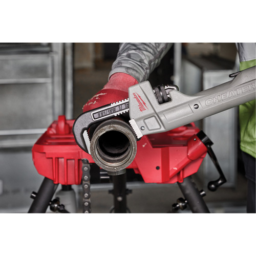 Cheater Adaptable Pipe Wrench, 2-1/2" Jaw Capacity, 18"/11"/24" Long OSI Industrial Sales