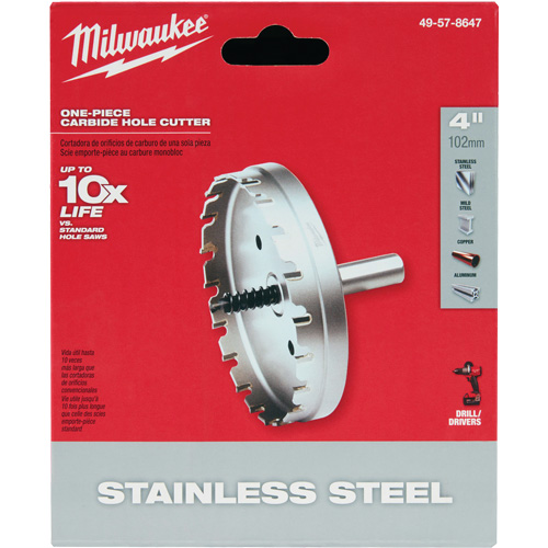 Scies-cloches au carbure monobloc, 4", Profondeur de la coupe de 3/16" OSI Industrial Sales