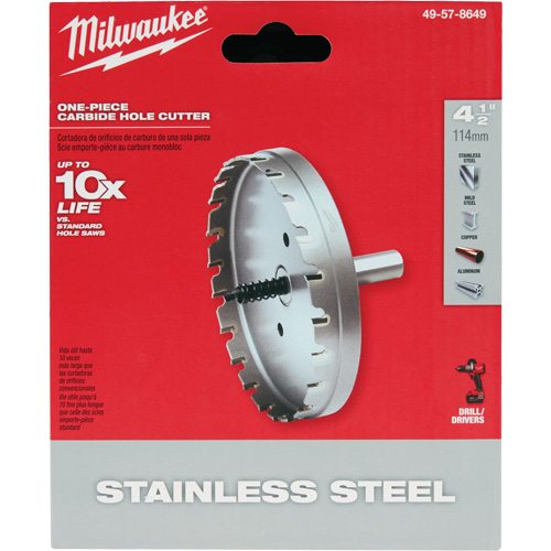 Scies-cloches au carbure monobloc, 4-1/2", Profondeur de la coupe de 3/16" OSI Industrial Sales