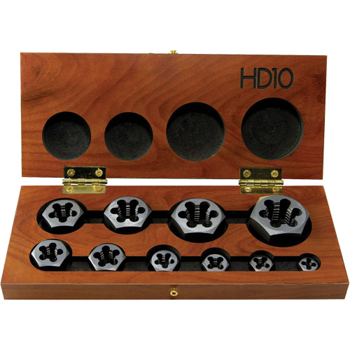DRILLCO Hex Threading Die Set, 10 Pieces OSI Industrial Sales