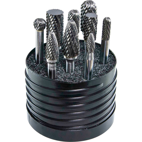 Jeu d'al&eacute;soirs au carbure plein &agrave; double coupe Magnum SET 1 DRILLCO, 8 morcea OSI Industrial Sales