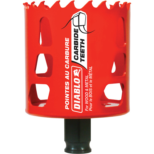 Wood & Metal Hole Saw, 2-1/2", 2-3/8" Depth of Cut, Carbide OSI Industrial Sales