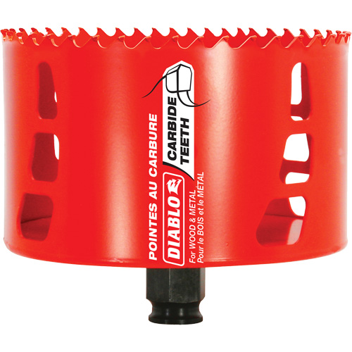 Wood & Metal Hole Saw, 4-1/4", 2-3/8" Depth of Cut, Carbide OSI Industrial Sales