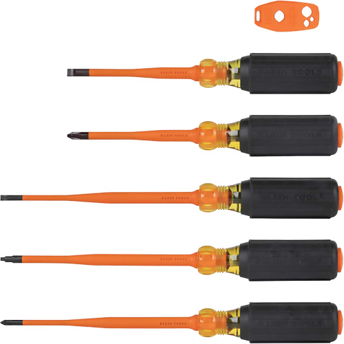 Slim-Tip Insulated Screwdriver Set, 1000 V, 6 Pcs OSI Industrial Sales