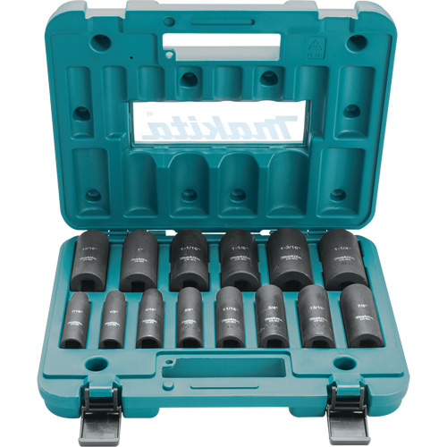 Well Socket Set, 14 Pcs, Impact, 1/2" Drive Size, Deep OSI Industrial Sales