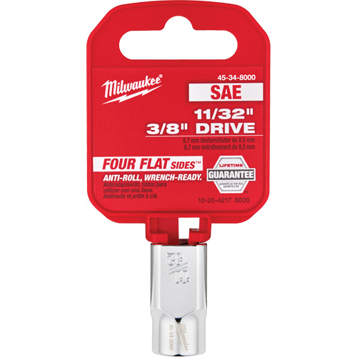 SAE Socket with Four Flat Sides, 11/32", 3/8" Drive, 6 Points OSI Industrial Sales