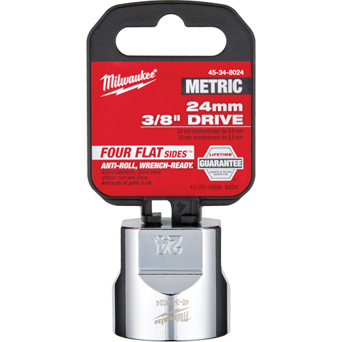 Metric Socket with Four Flat Sides, 24 mm, 3/8" Drive, 6 Points OSI Industrial Sales