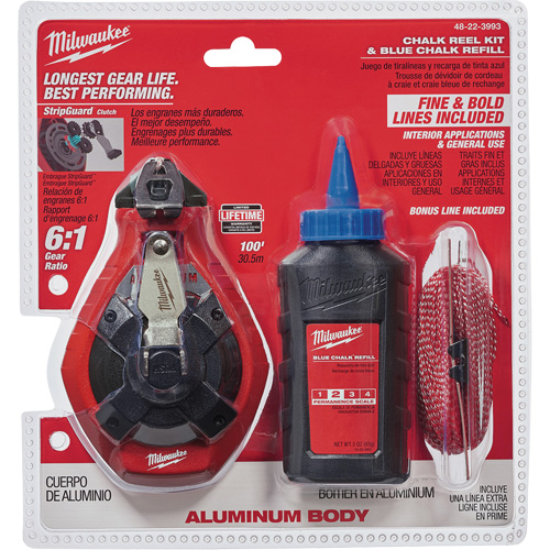 Trousse de cordeau &agrave; craie avec ligne en prime OSI Industrial Sales