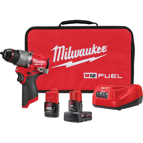 M12 Fuel Hammer Drill/Driver Kit, 1/2" Chuck, 12 V OSI Industrial Sales