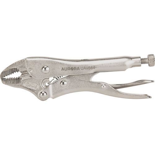 Locking Pliers with Wire Cutter, 5" Length, Curved Jaw OSI Industrial Sales