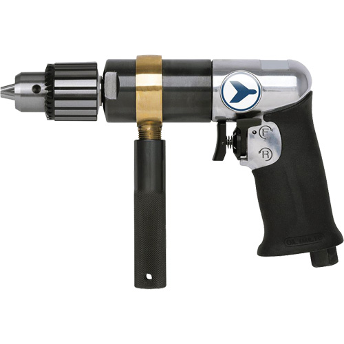 AD12VSRK Variable Speed Air Drill, 6 CFM, 1/4" NPT, 82 dBA, 1/2" Chuck, Keyed OSI Industrial Sales