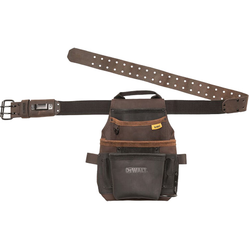 Poche &agrave; outils et ceinture, Porte-outil multiple, Cuir, 12 Poches OSI Industrial Sales