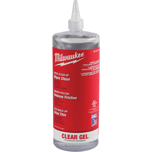Gel lubrifiant transparent pour tirer les fils & c&acirc;bles, Bouteille pressable OSI Industrial Sales