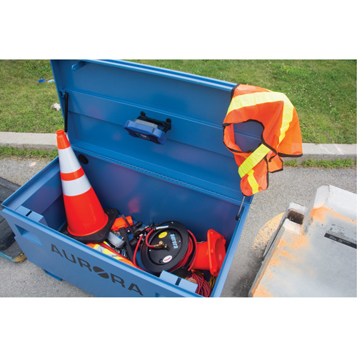 Jobsite Tool Box, 60" x 24" x 27-1/2", Steel, Blue OSI Industrial Sales