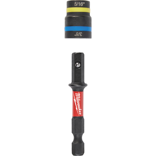 Tourne-&eacute;crous 2-en-1 Shockwave Impact Duty Quik-Clear, 5/16"/3/8" prise, 2-1/2" lo, Magn&eacute;tique OSI Industrial Sales