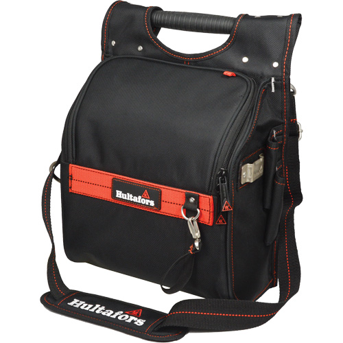 Zippered Professional Electrician's Tool Pouch, Ballistic Polyester, 19 Pockets, Black/Red OSI Industrial Sales