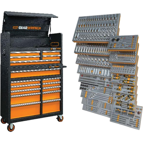 Rangement & jeu d'outils pour m&eacute;canicien, 873 morceaux OSI Industrial Sales