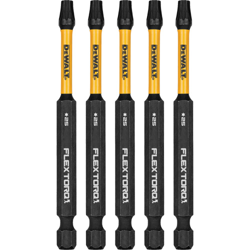 5-Piece FLEXTORQ&reg; Impact Screwdriving Bits, Torx, T-25, 1/4" Drive OSI Industrial Sales