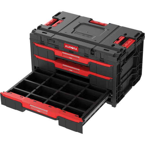 Arx&reg; 3-Drawer Toolbox, 23-1/10" x 15" x 13-2/5", Black OSI Industrial Sales