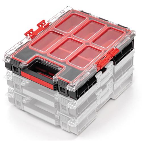 Arx Medium Organizer with Bins, 10-3/10" x 14-3/10" x 3", Black OSI Industrial Sales