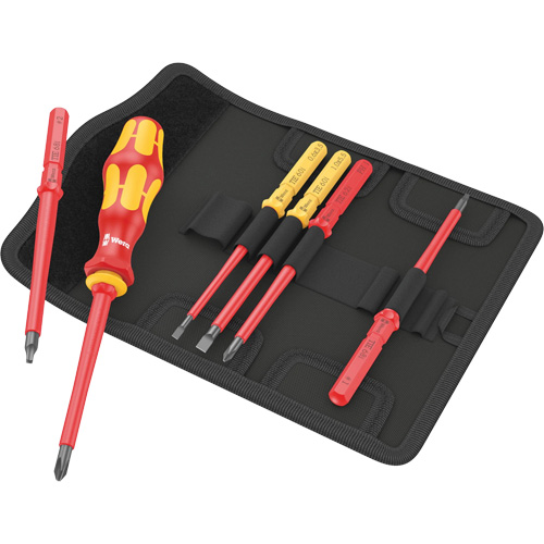 Tournevis imp&eacute;rial porte-embouts Kraftform Kompakt VDE 7 et embouts, 1000 V, 6 M OSI Industrial Sales