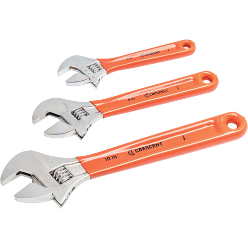 Cushion Grip Wrench Set, Adjustable, 3 Pieces OSI Industrial Sales