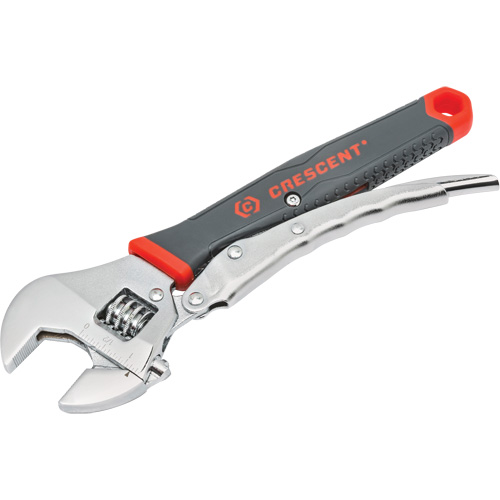 Locking Adjustable Dual Material Wrench, 10" L, 2-18/25" Max Width, Chrome/Polished OSI Industrial Sales
