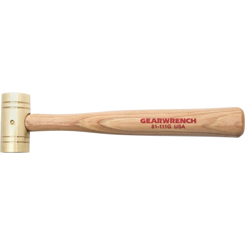 Brass Hammer with Hickory Handle, 1 lbs Head Weight, 11" L OSI Industrial Sales