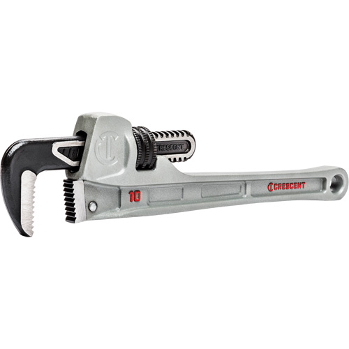 Slim Jaw Pipe Wrench, 1-9/10" Jaw Capacity, 10" Long, Powder Coated Finish, None Handle OSI Industrial Sales