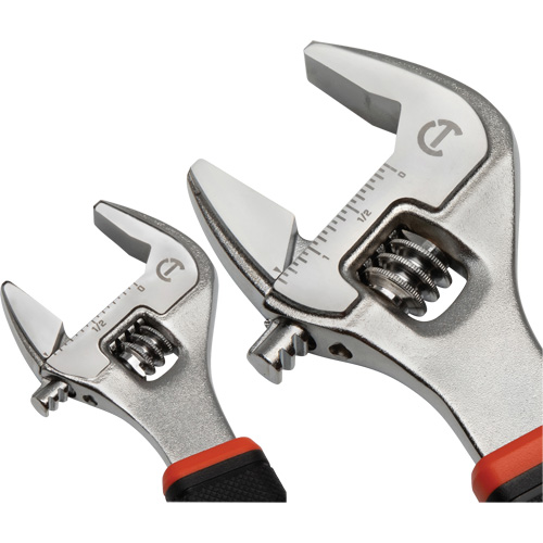Quick-Fit-Jaw Adjustable Wrench Set, Adjustable, 2 Pieces, Imperial and Metric OSI Industrial Sales