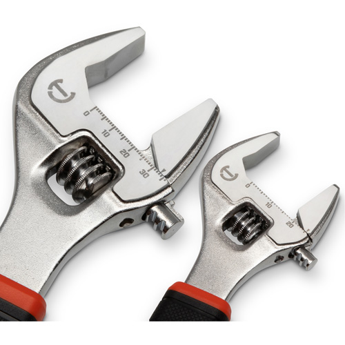 Quick-Fit-Jaw Adjustable Wrench Set, Adjustable, 2 Pieces, Imperial and Metric OSI Industrial Sales